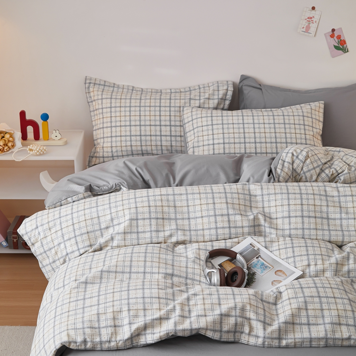 梦纤绒 2026新款香云锦仿棉高克重四件套 布拉格灰