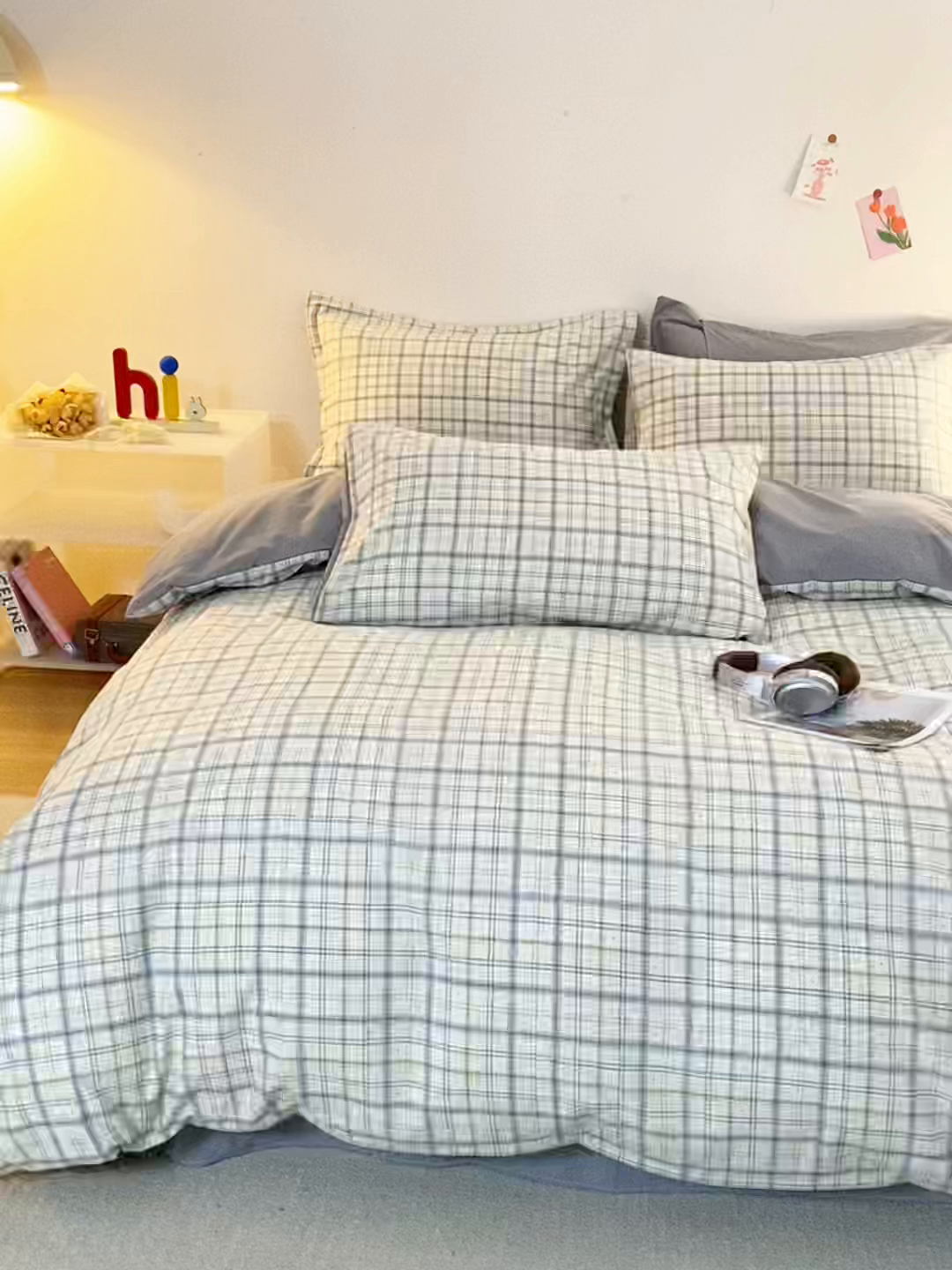 91家纺网 家纺一手货源 找家纺 梦纤绒 2026新款香云锦仿棉高克重四件套 布拉格灰