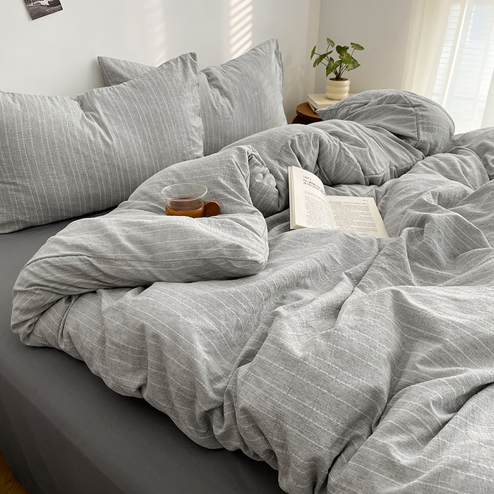 91家纺网 家纺一手货源 找家纺 （总）优承佳生活馆 2026新款高克重无印风阳离子提花工艺三件套四件套单被套系列 （提供买家秀）