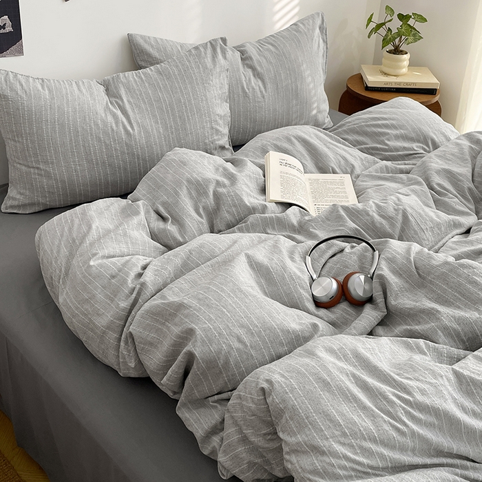 91家纺网 家纺一手货源 找家纺 （总）优承佳生活馆 2026新款高克重无印风阳离子提花工艺三件套四件套单被套系列 （提供买家秀）