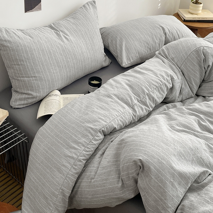 91家纺网 家纺一手货源 找家纺 （总）优承佳生活馆 2026新款高克重无印风阳离子提花工艺三件套四件套单被套系列 （提供买家秀）