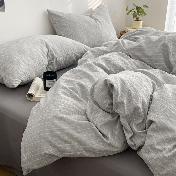 91家纺网 家纺一手货源 找家纺 （总）优承佳生活馆 2026新款高克重无印风阳离子提花工艺三件套四件套单被套系列 （提供买家秀）