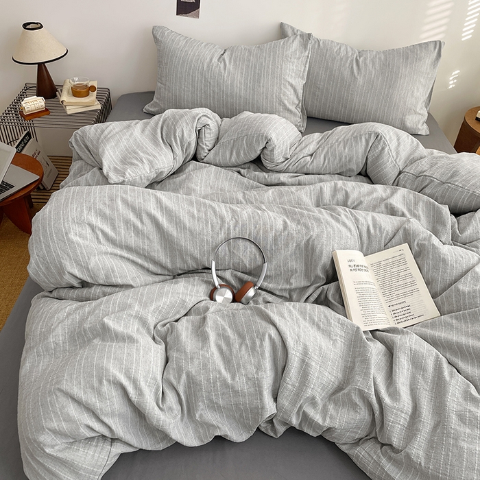 91家纺网 家纺一手货源 找家纺 （总）优承佳生活馆 2026新款高克重无印风阳离子提花工艺三件套四件套单被套系列 （提供买家秀）