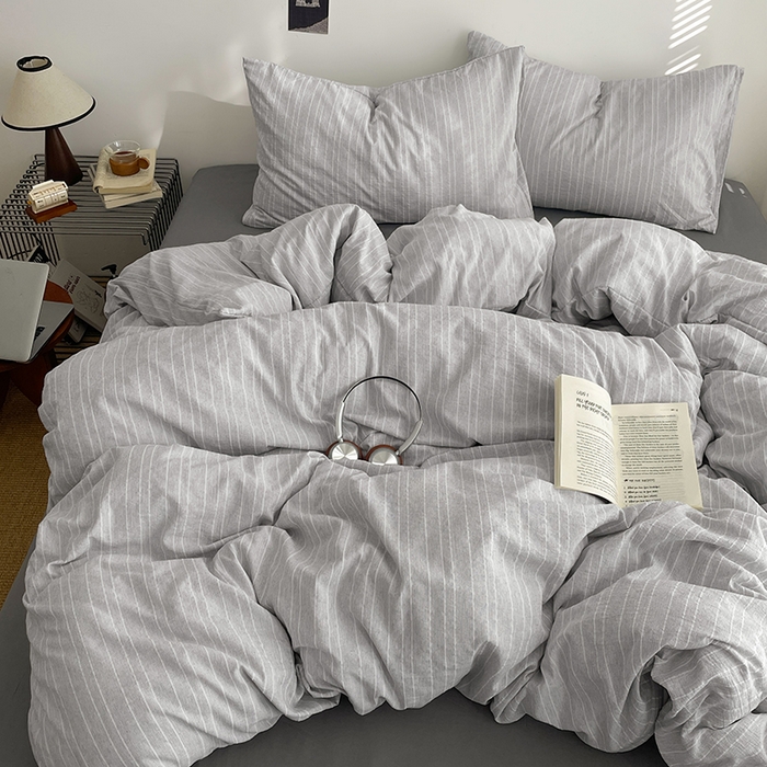 91家纺网 家纺一手货源 找家纺 （总）优承佳生活馆 2026新款高克重无印风阳离子提花工艺三件套四件套单被套系列 （提供买家秀）