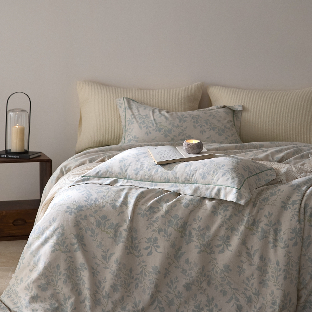 91家纺网 家纺一手货源 找家纺 莱豫家纺 2026新款亚麻棉四件套 归野集