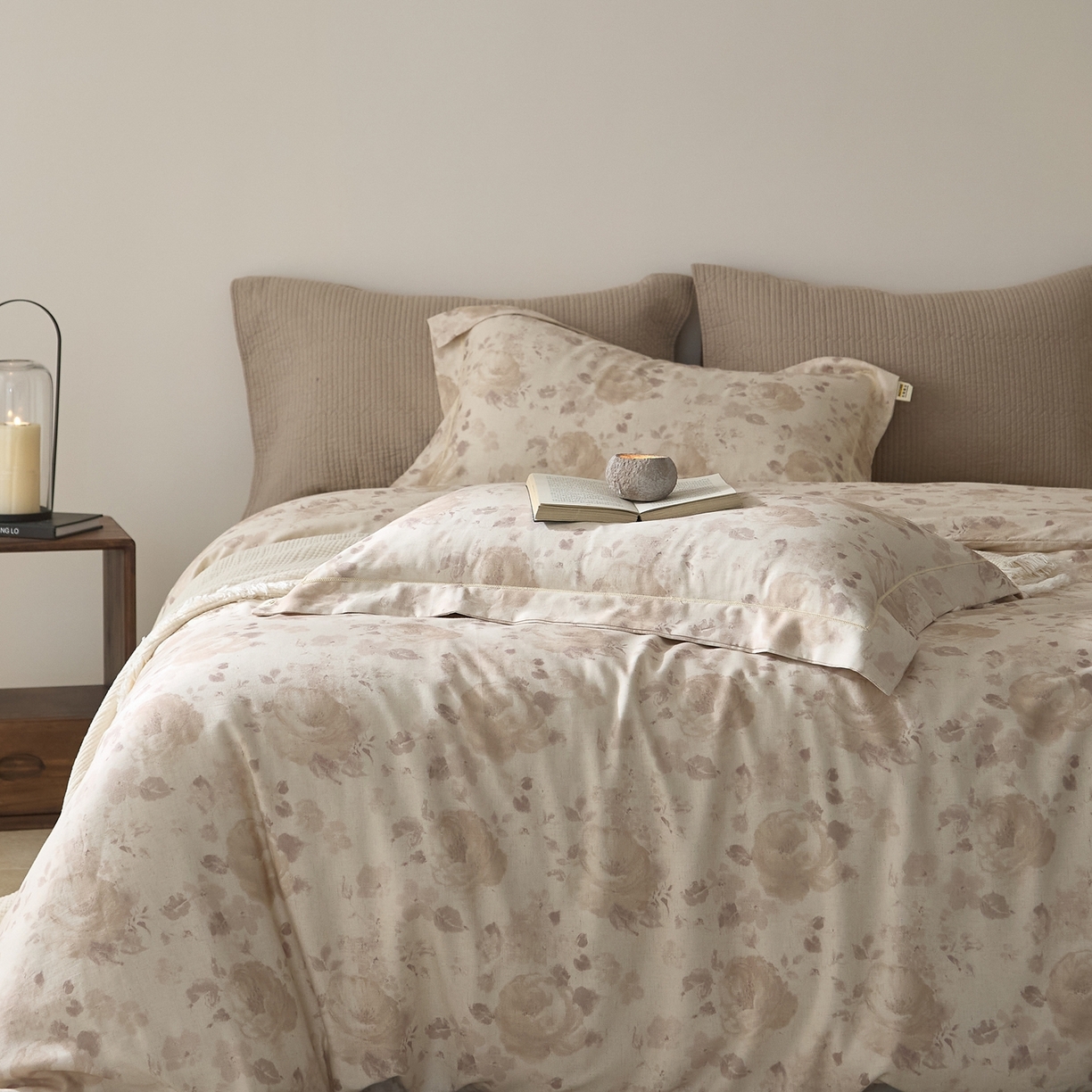 91家纺网 家纺一手货源 找家纺 莱豫家纺 2026新款亚麻棉四件套 白露