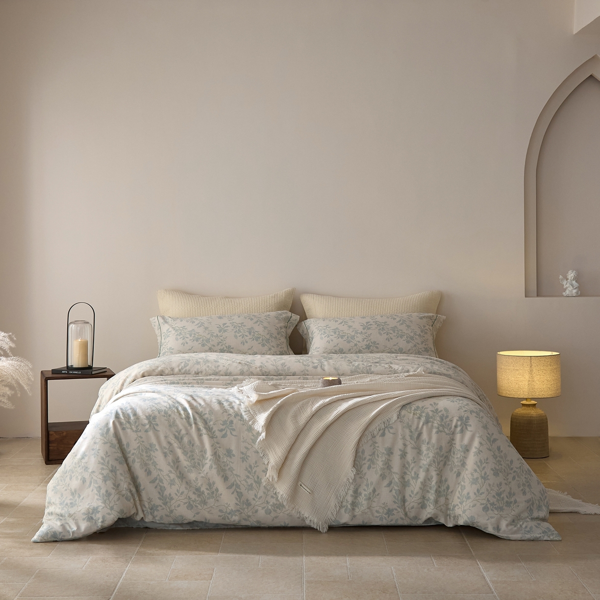 91家纺网 家纺一手货源 找家纺 莱豫家纺 2026新款亚麻棉四件套 归野集