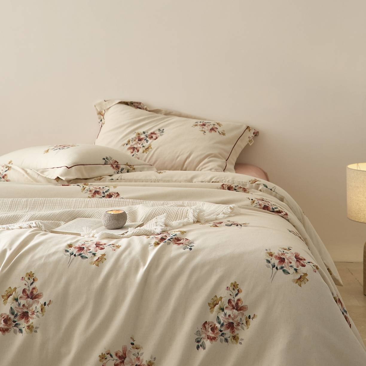 91家纺网 家纺一手货源 找家纺 莱豫家纺 2026新款亚麻棉四件套 素锦