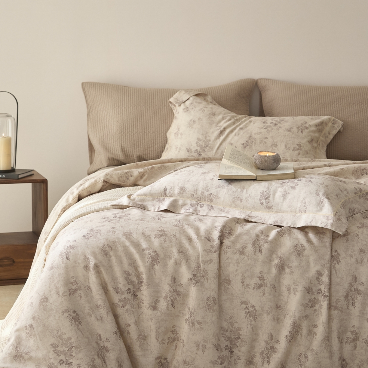 91家纺网 家纺一手货源 找家纺 莱豫家纺 2026新款亚麻棉四件套 松月