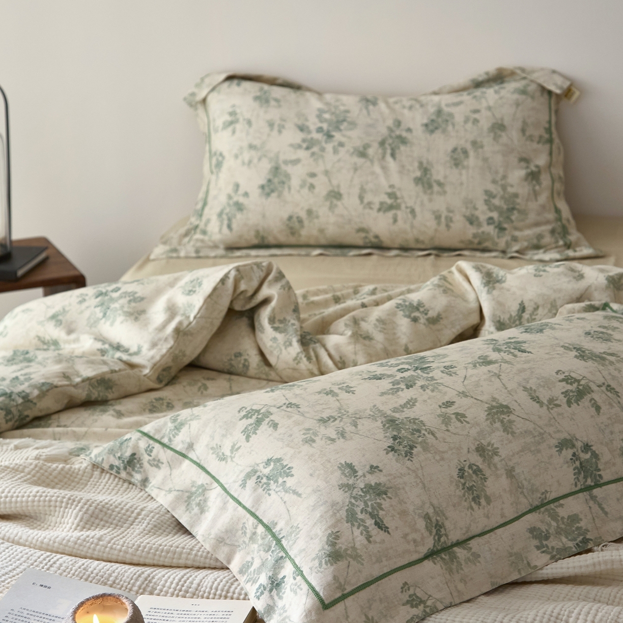 91家纺网 家纺一手货源 找家纺 莱豫家纺 2026新款亚麻棉四件套 花田醉