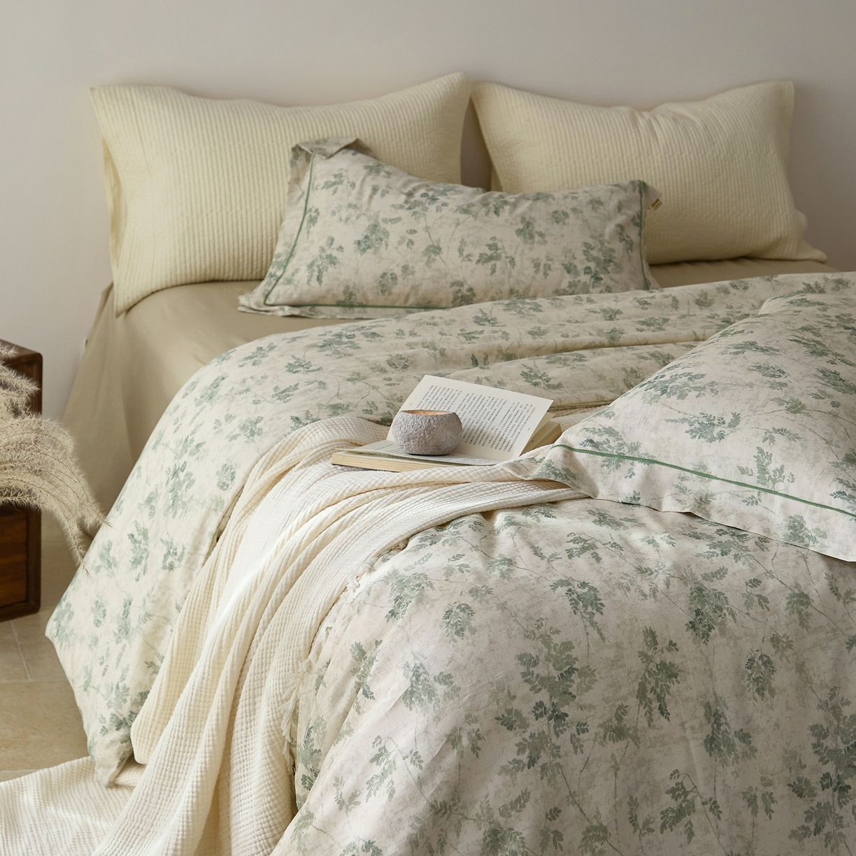 莱豫家纺 2026新款亚麻棉四件套 花田醉