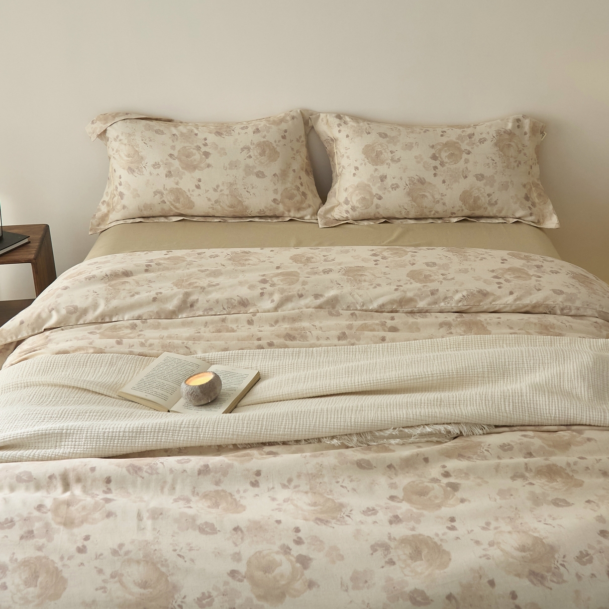 91家纺网 家纺一手货源 找家纺 莱豫家纺 2026新款亚麻棉四件套 白露