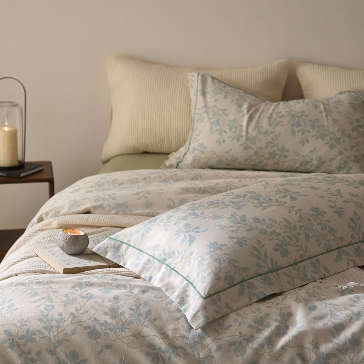 91家纺网 家纺一手货源 找家纺 莱豫家纺 2026新款亚麻棉四件套 归野集