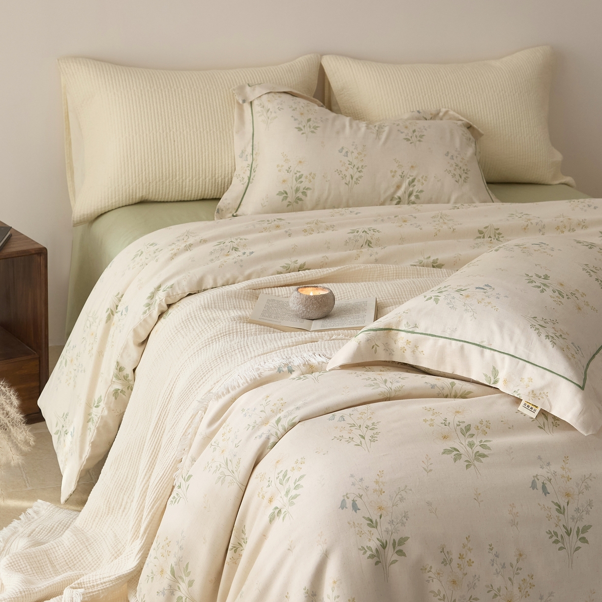 莱豫家纺 2026新款亚麻棉四件套 四季