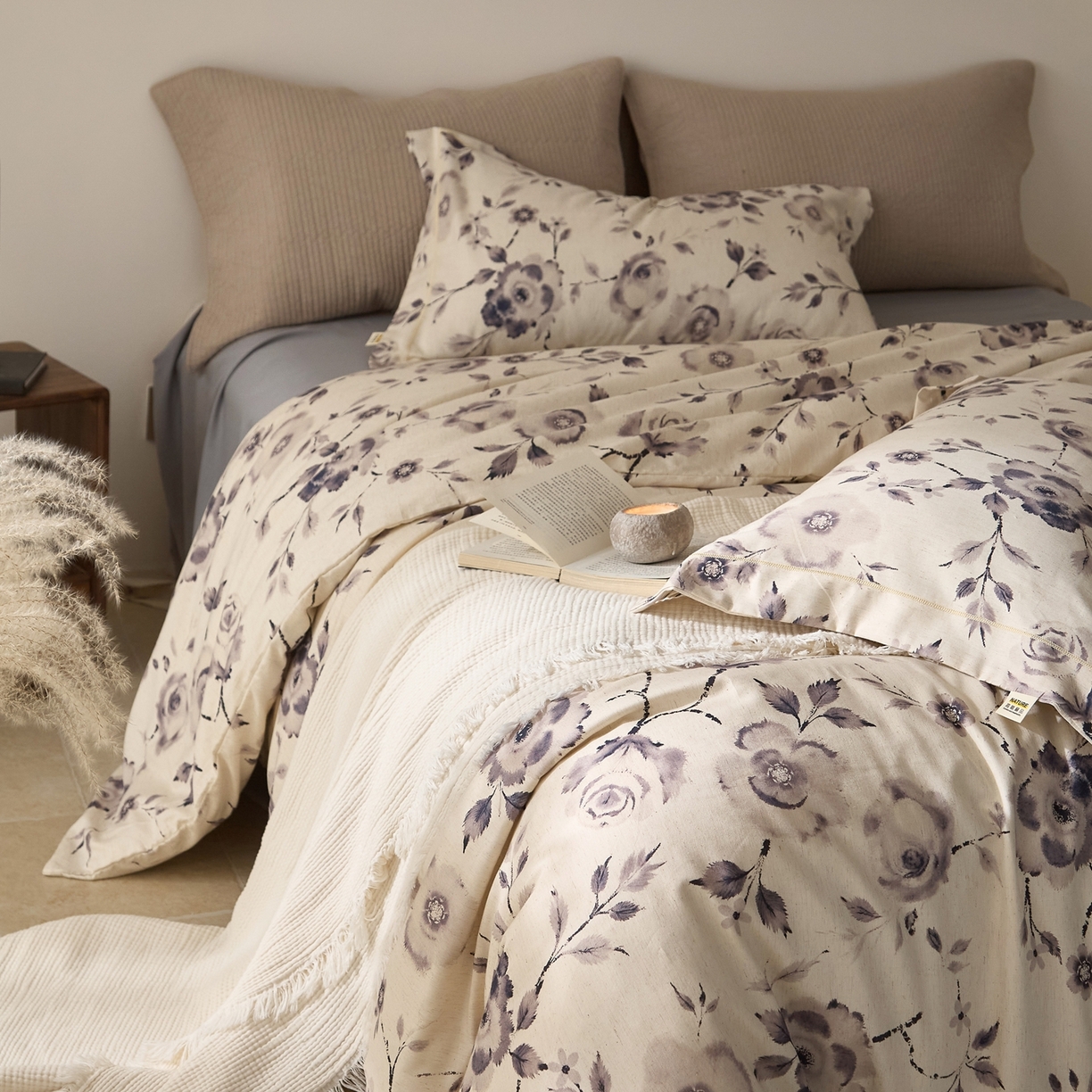 莱豫家纺 2026新款亚麻棉四件套 七亩晴川