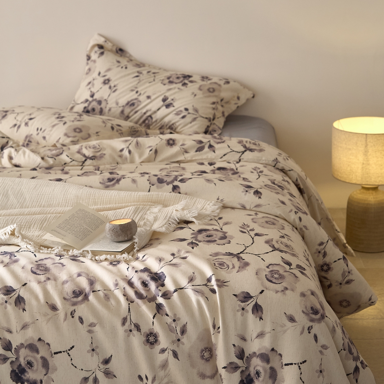 91家纺网 家纺一手货源 找家纺 莱豫家纺 2026新款亚麻棉四件套 七亩晴川