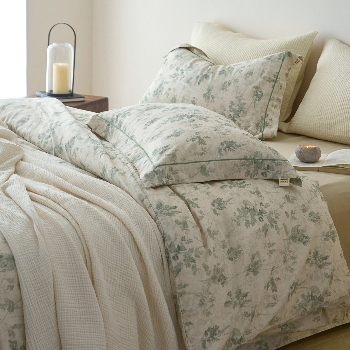 91家纺网 家纺一手货源 找家纺 莱豫家纺 2026新款亚麻棉四件套 花田醉