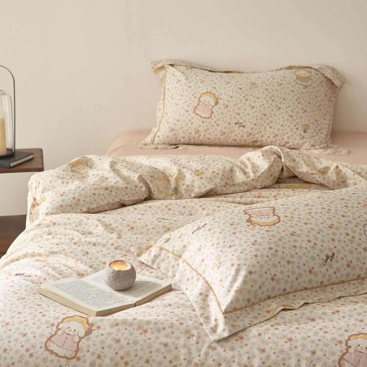 91家纺网 家纺一手货源 找家纺 莱豫家纺 2026新款亚麻棉四件套 绮梦