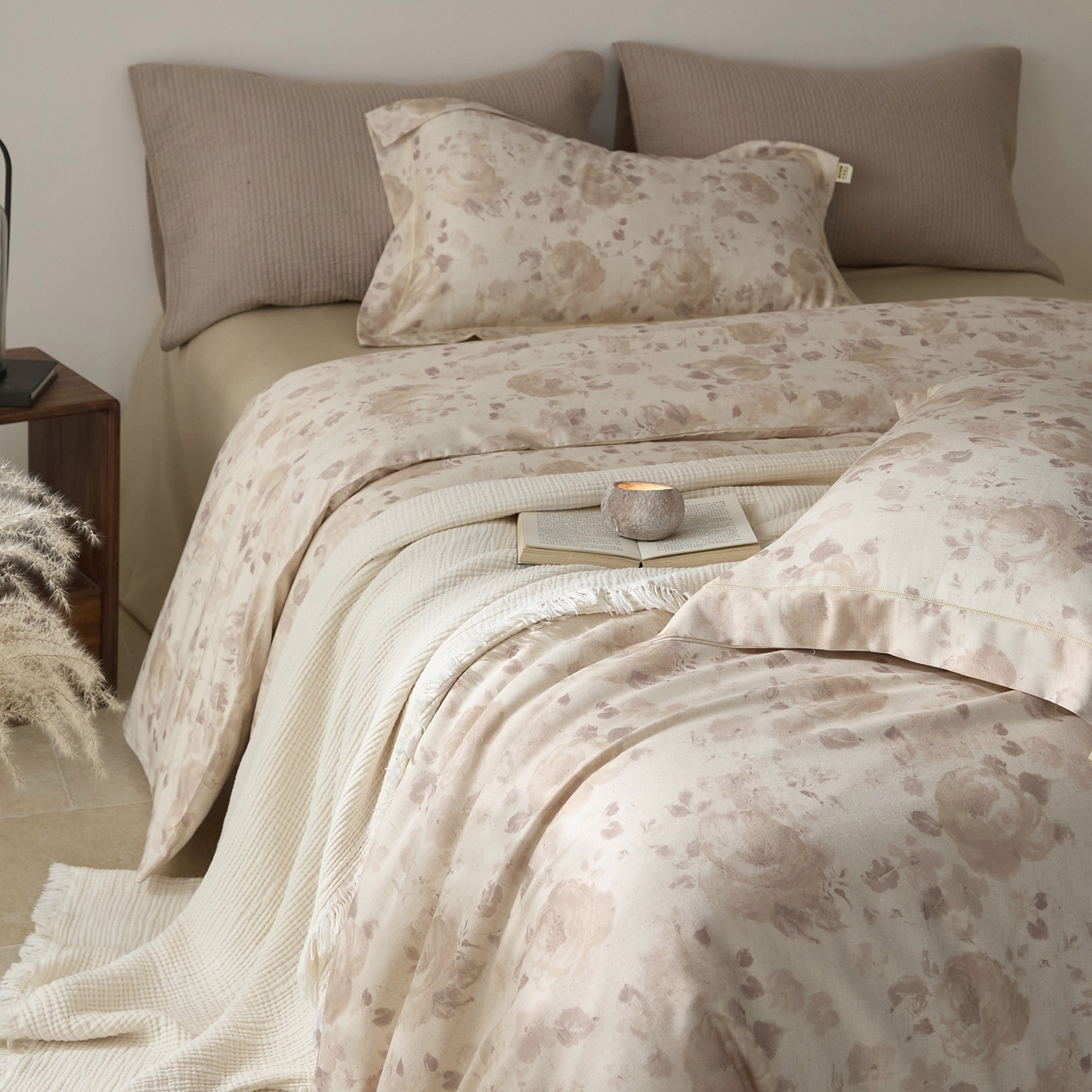 莱豫家纺 2026新款亚麻棉四件套 白露