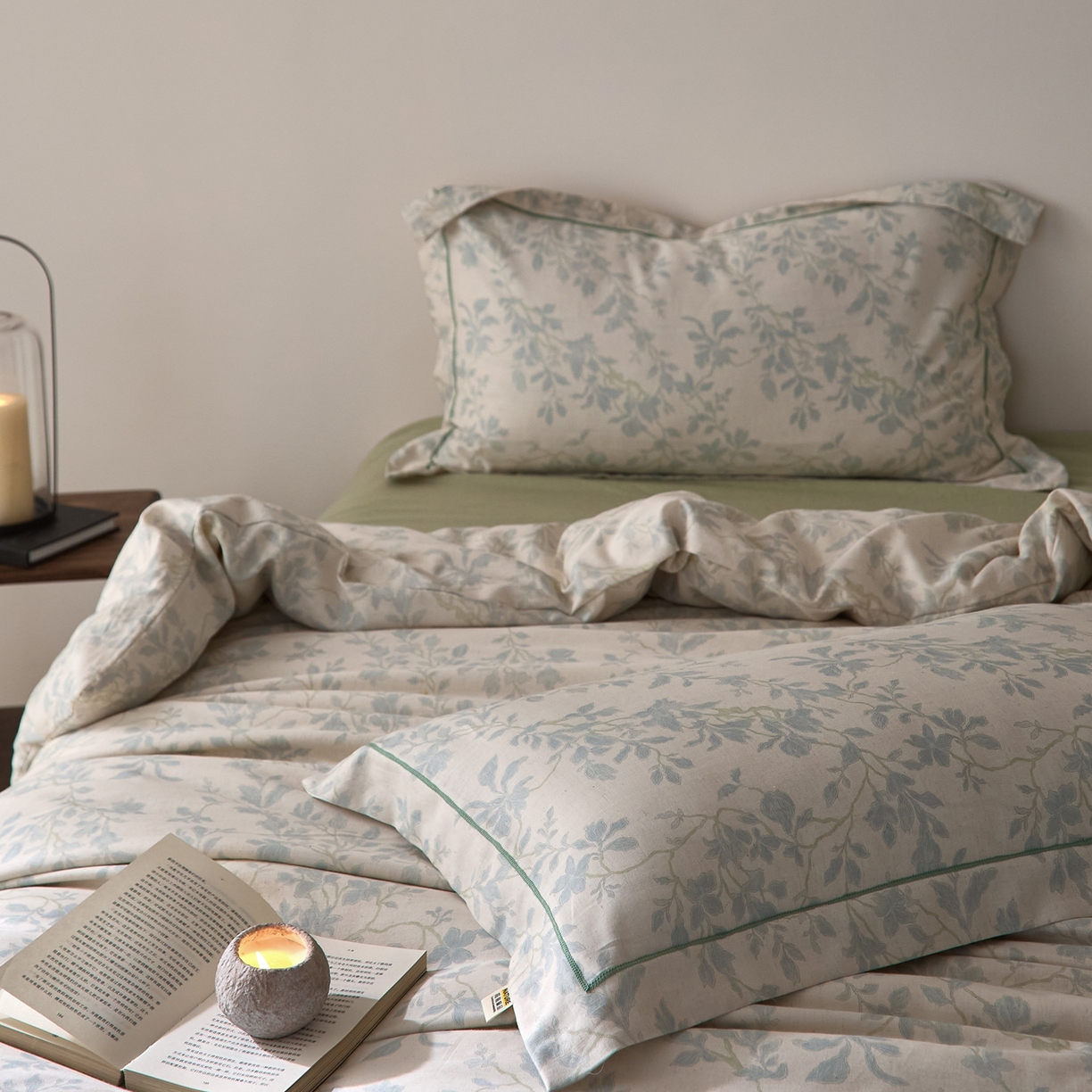 91家纺网 家纺一手货源 找家纺 莱豫家纺 2026新款亚麻棉四件套 归野集