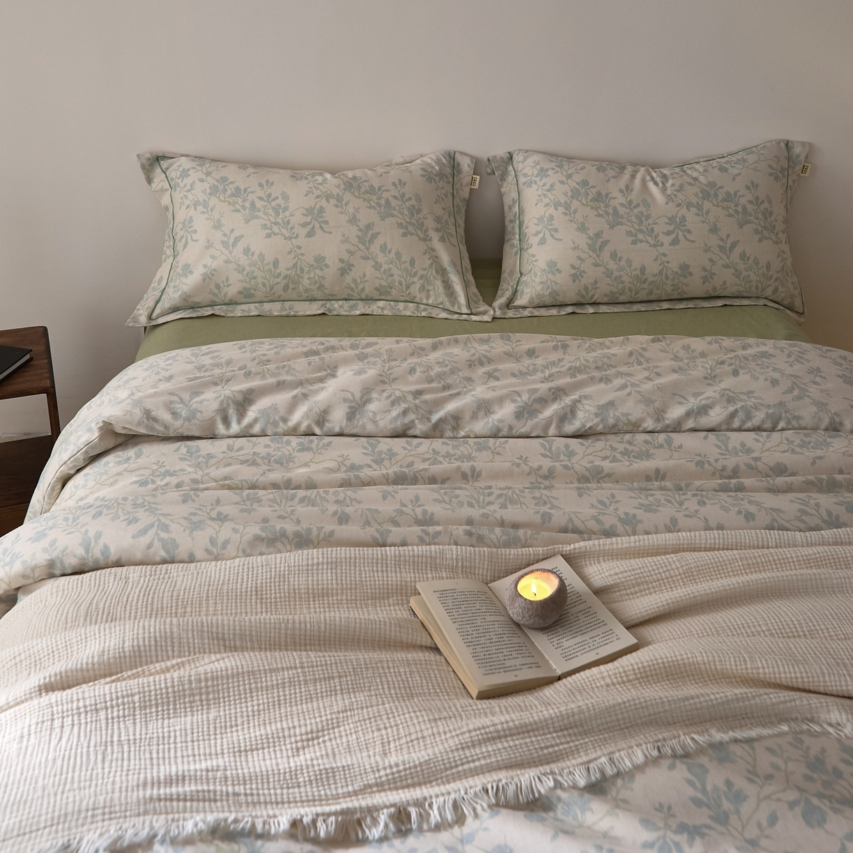 91家纺网 家纺一手货源 找家纺 莱豫家纺 2026新款亚麻棉四件套 归野集