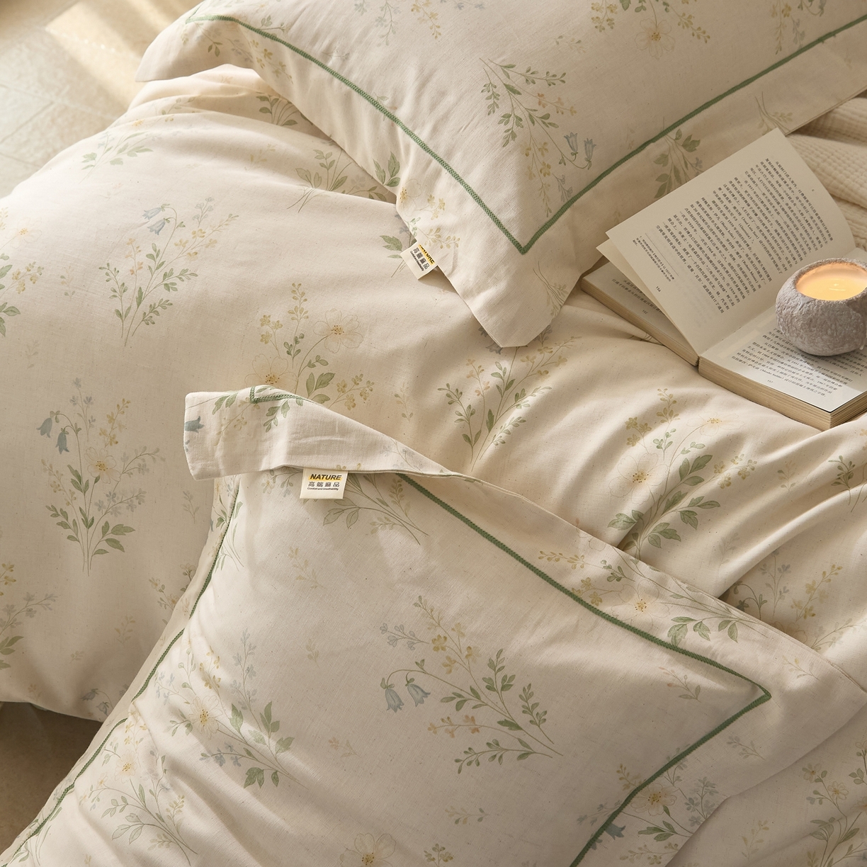 91家纺网 家纺一手货源 找家纺 莱豫家纺 2026新款亚麻棉四件套 四季