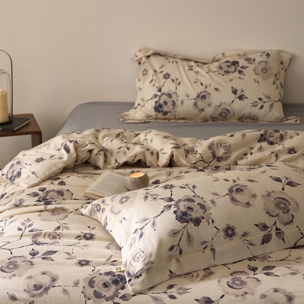 91家纺网 家纺一手货源 找家纺 莱豫家纺 2026新款亚麻棉四件套 七亩晴川