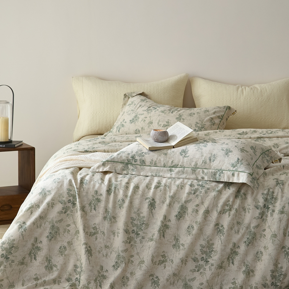 91家纺网 家纺一手货源 找家纺 莱豫家纺 2026新款亚麻棉四件套 花田醉