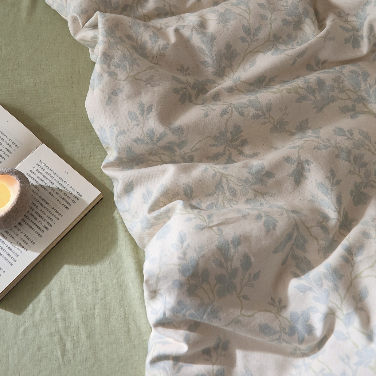 91家纺网 家纺一手货源 找家纺 莱豫家纺 2026新款亚麻棉四件套 归野集