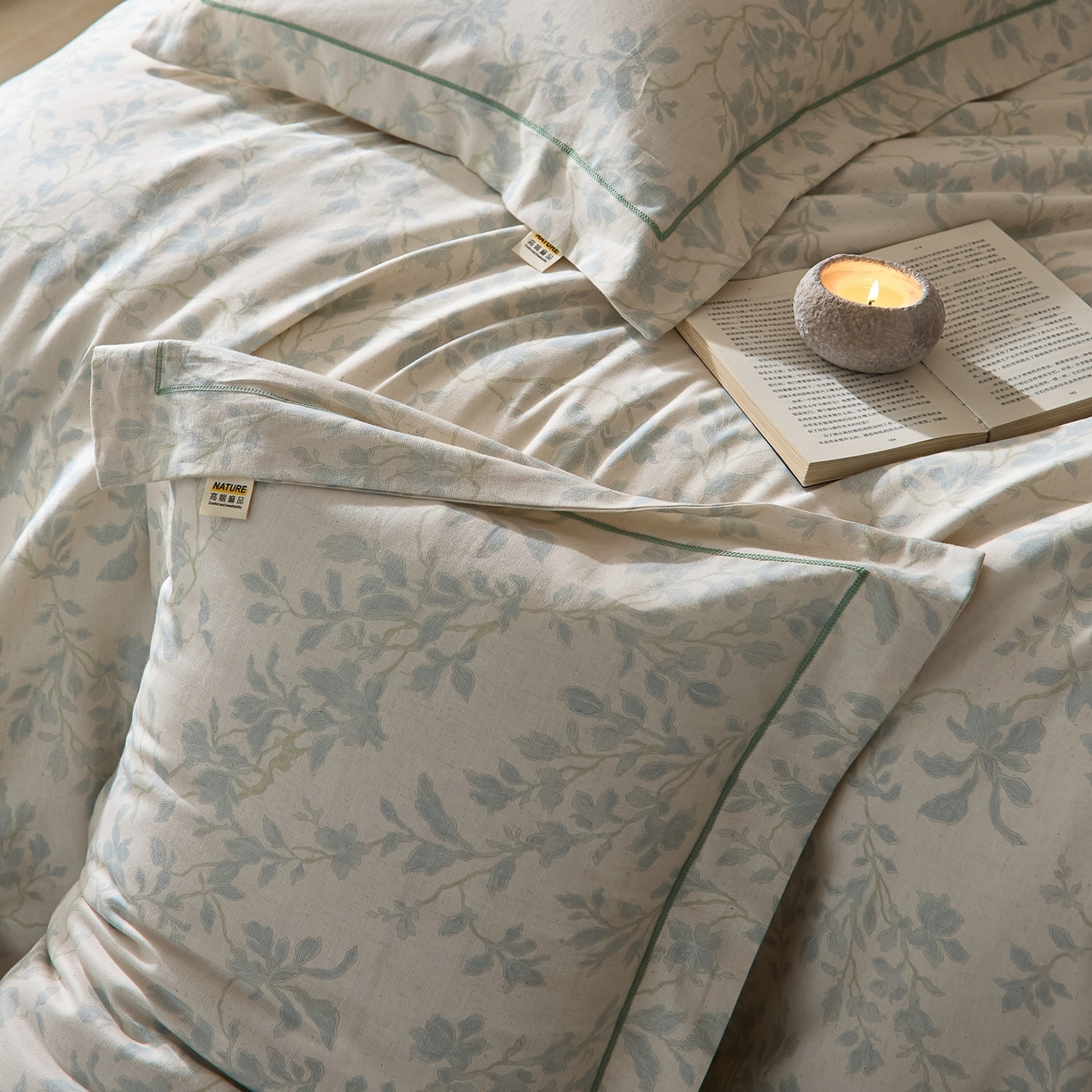 91家纺网 家纺一手货源 找家纺 莱豫家纺 2026新款亚麻棉四件套 归野集