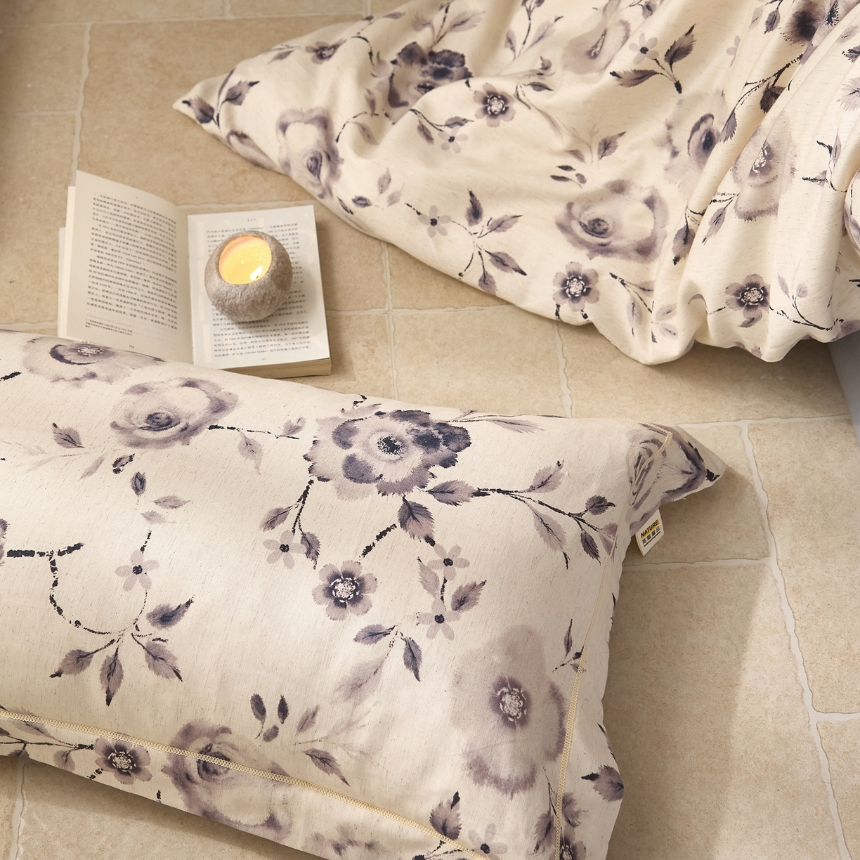 91家纺网 家纺一手货源 找家纺 莱豫家纺 2026新款亚麻棉四件套 七亩晴川