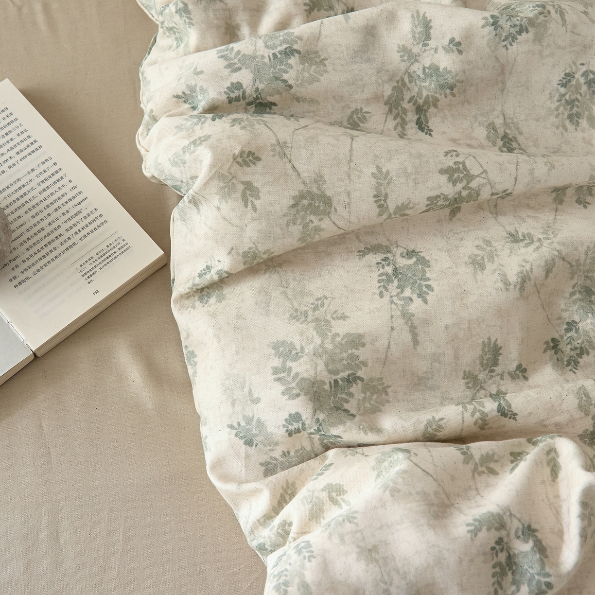 91家纺网 家纺一手货源 找家纺 莱豫家纺 2026新款亚麻棉四件套 花田醉