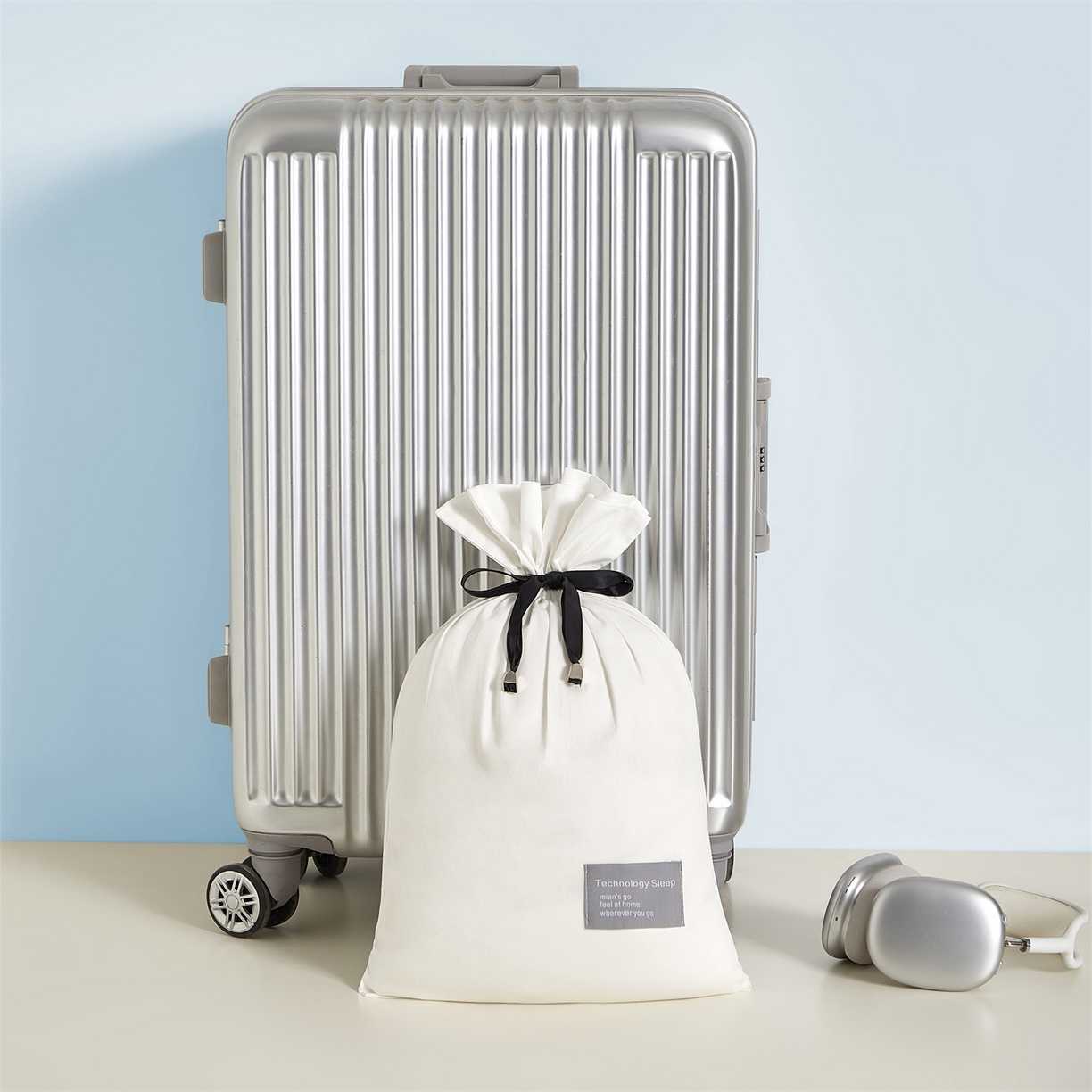 91家纺网 家纺一手货源 找家纺 女子家纺 2026新款全棉纯棉旅行随身携带睡袋 隔脏旅睡-山茶白