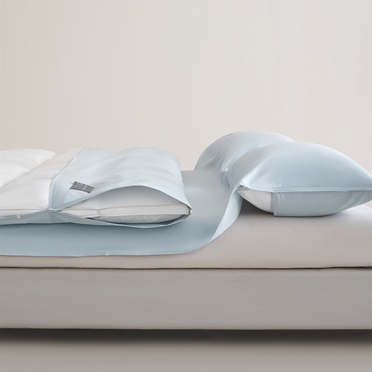 91家纺网 家纺一手货源 找家纺 女子家纺 2026新款全棉纯棉旅行随身携带睡袋 隔脏旅睡-晴空蓝