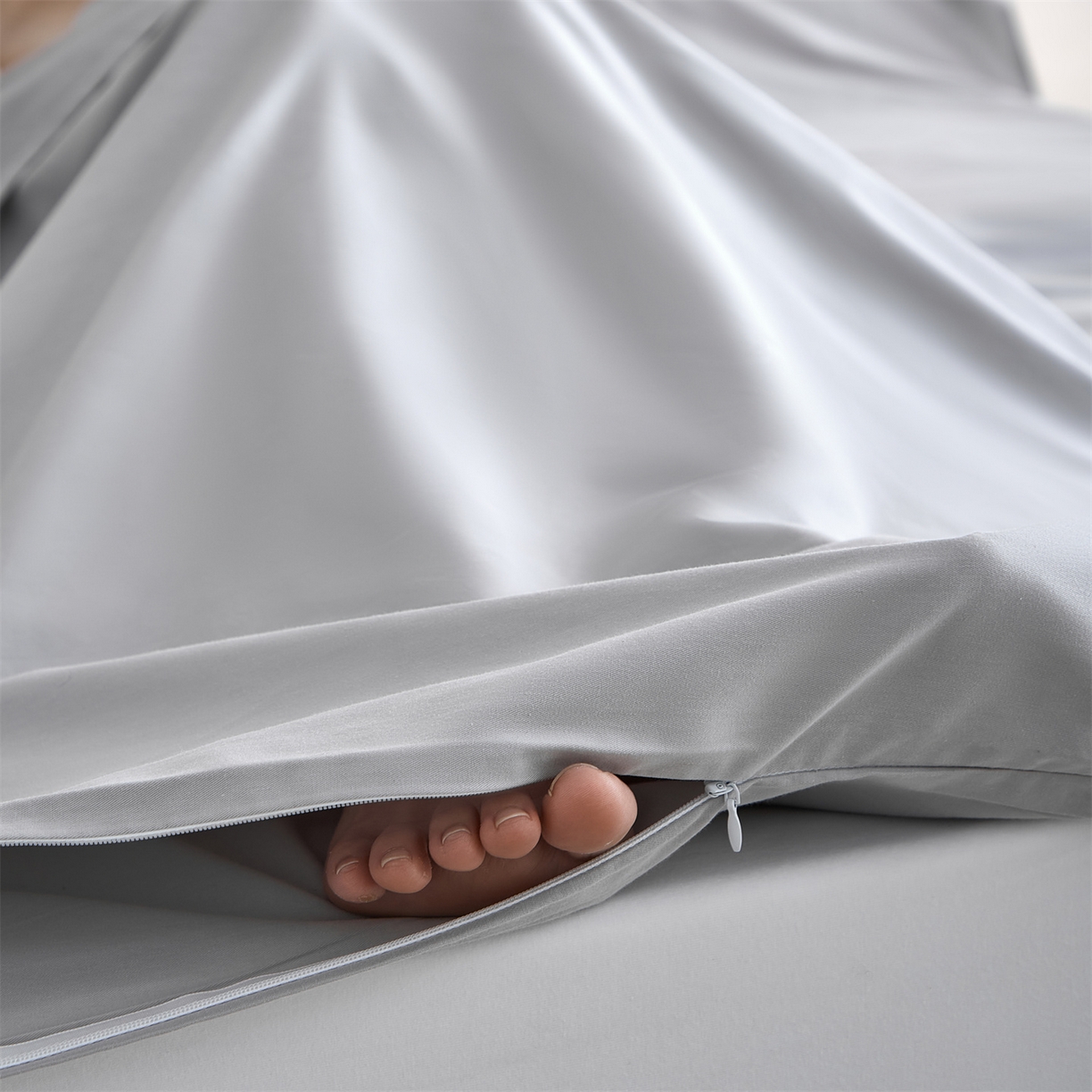 91家纺网 家纺一手货源 找家纺 女子家纺 2026新款全棉纯棉旅行随身携带睡袋 隔脏旅睡-月影灰