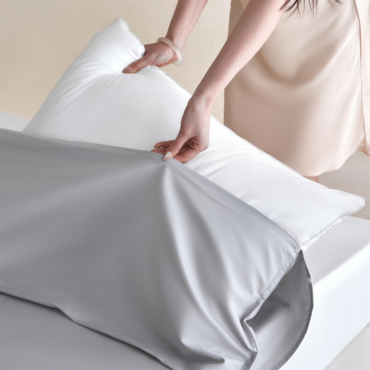 91家纺网 家纺一手货源 找家纺 女子家纺 2026新款全棉纯棉旅行随身携带睡袋 隔脏旅睡-月影灰