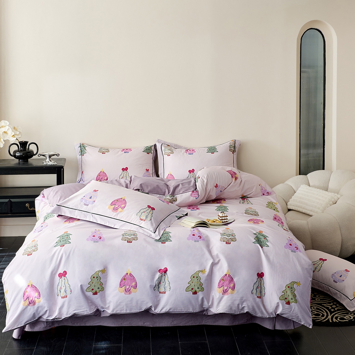 91家纺网 家纺一手货源 找家纺 （总）由丽家纺 2026新款柔棉印花四件套系列