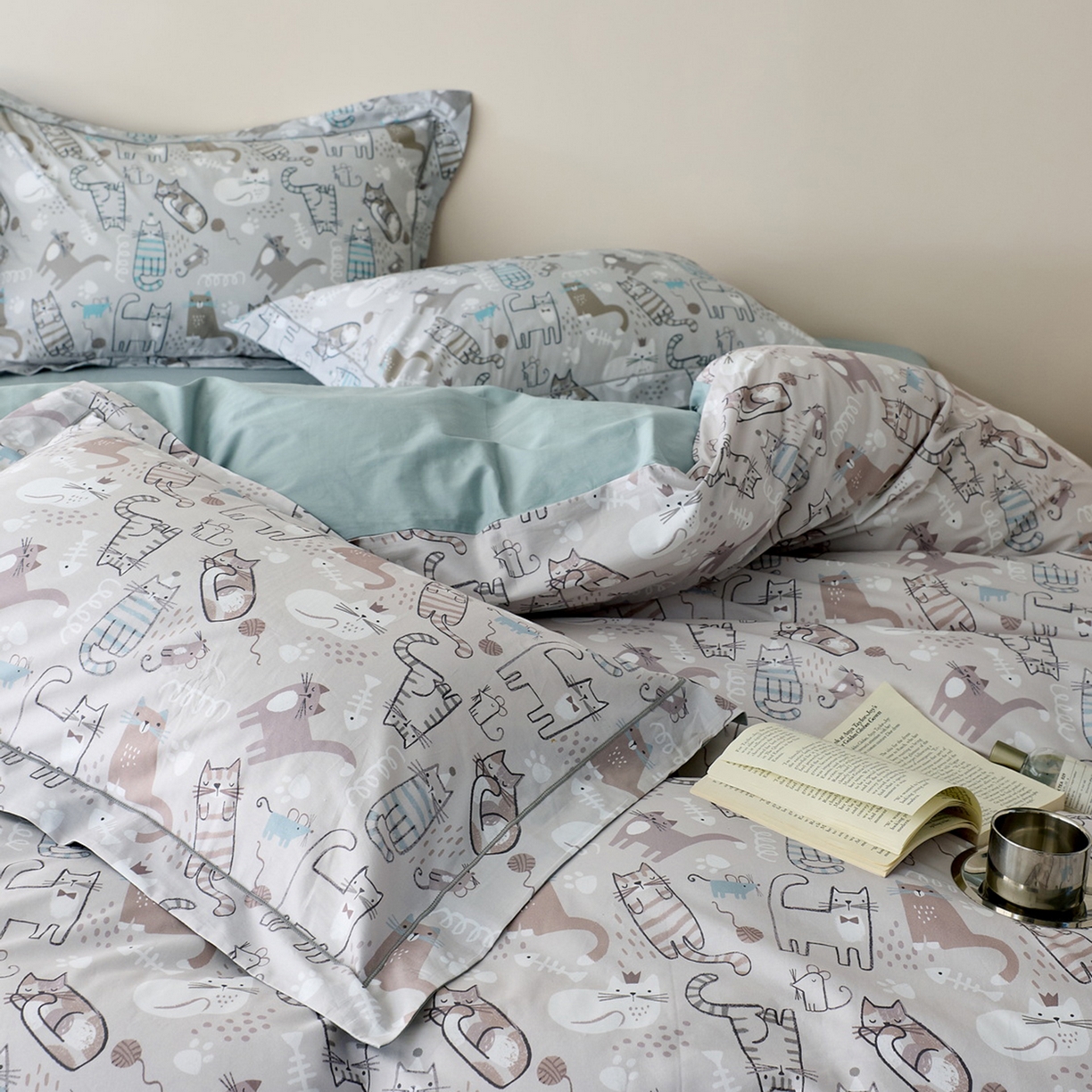 91家纺网 家纺一手货源 找家纺 由丽家纺 2026新款柔棉印花四件套系列 喵小宅