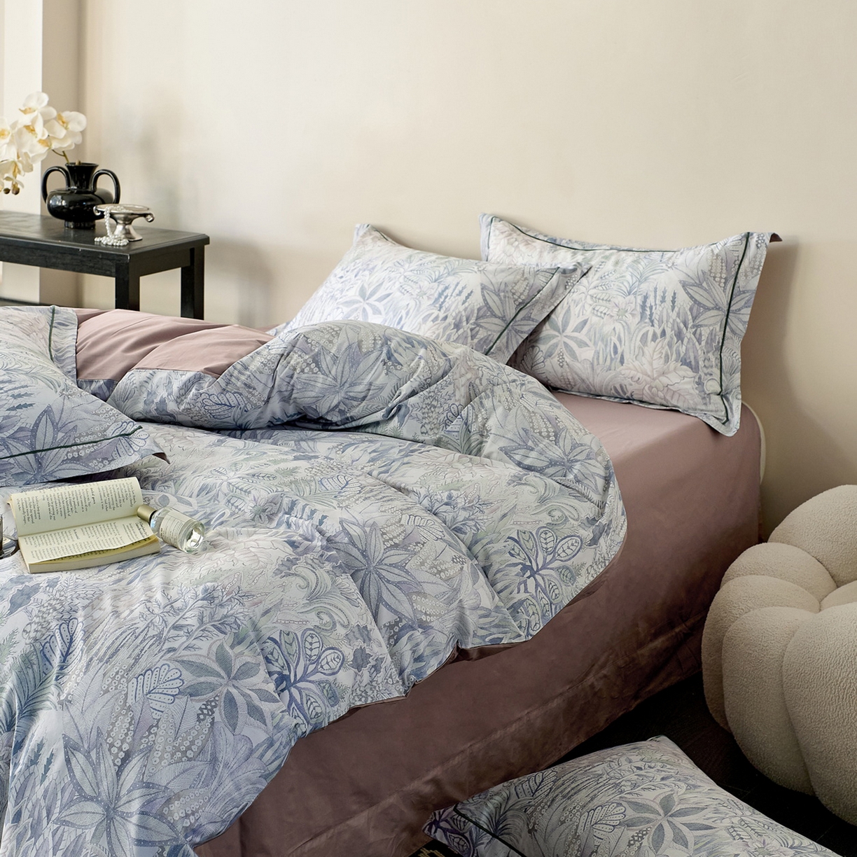 91家纺网 家纺一手货源 找家纺 由丽家纺 2026新款柔棉印花四件套系列 花信礼