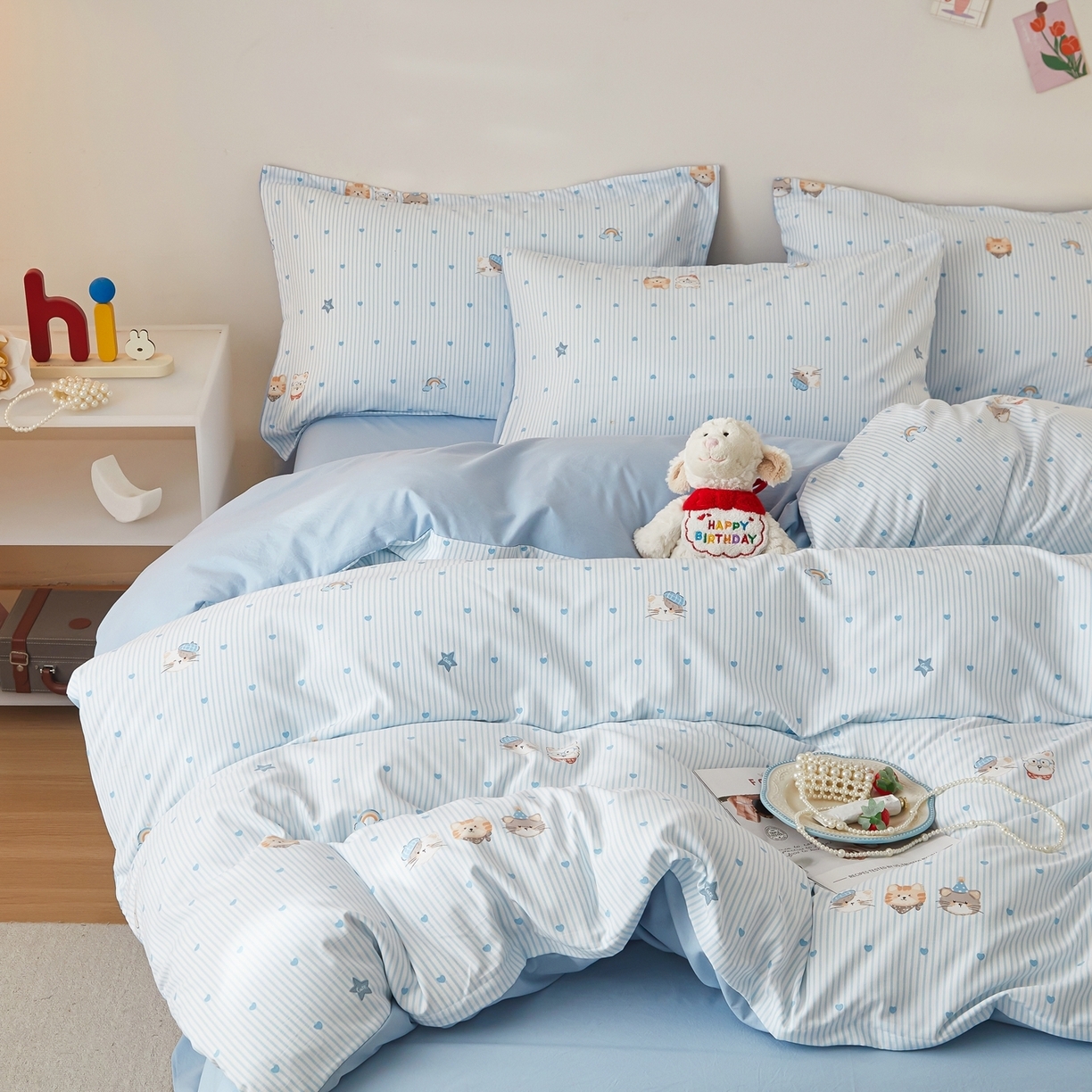 91家纺网 家纺一手货源 找家纺 （总）梦纤绒 2025秋冬新款230g高克重韩版立体盘花牛奶绒绣花四件套-洛丽塔