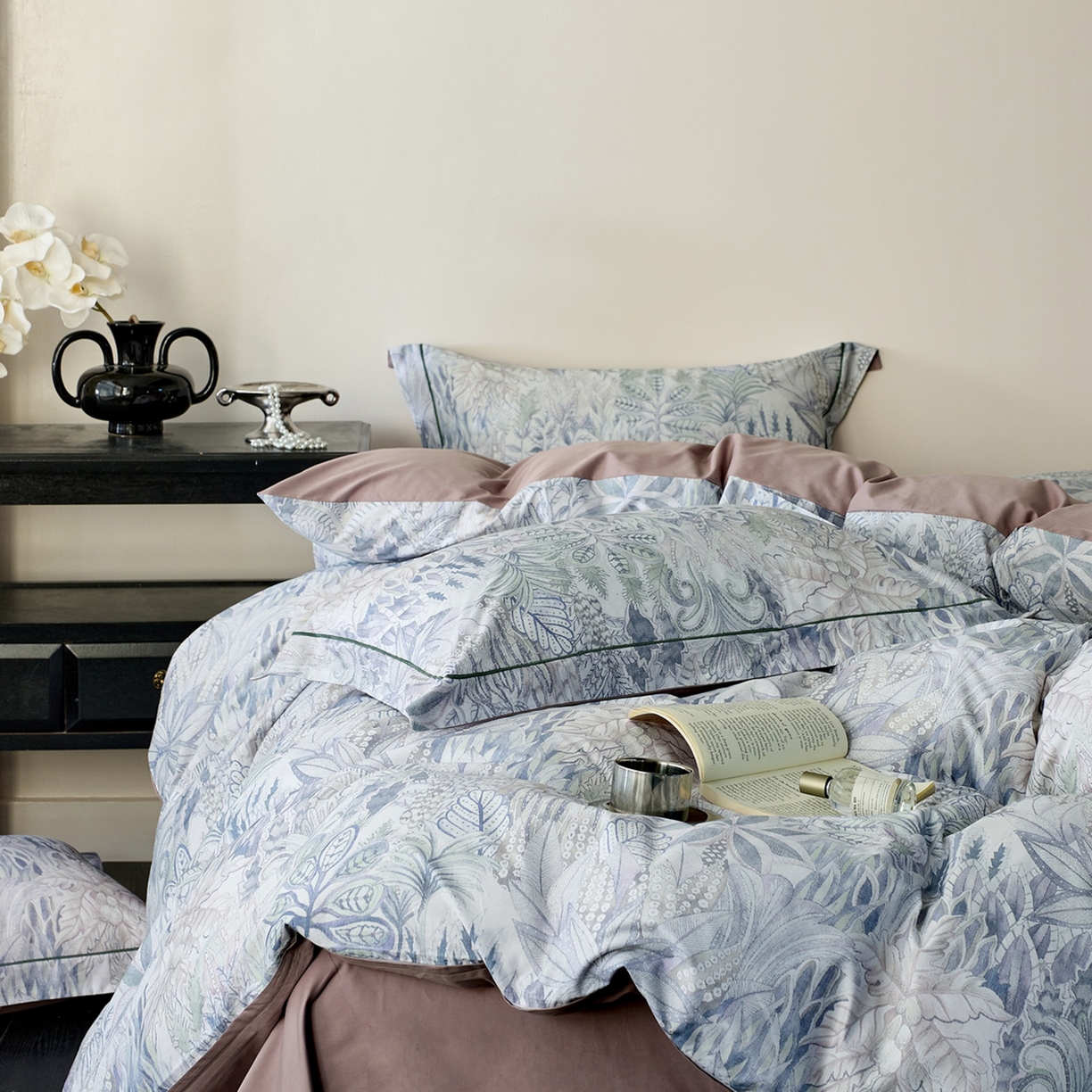 91家纺网 家纺一手货源 找家纺 由丽家纺 2026新款柔棉印花四件套系列 花信礼