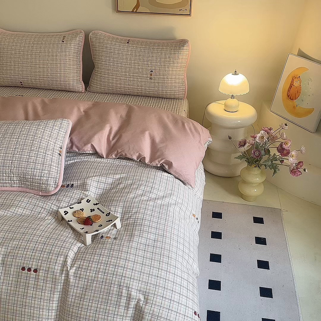 91家纺网 家纺一手货源 找家纺 凌云家纺 2026新款A类13372全棉床盖四件套 静若幽兰