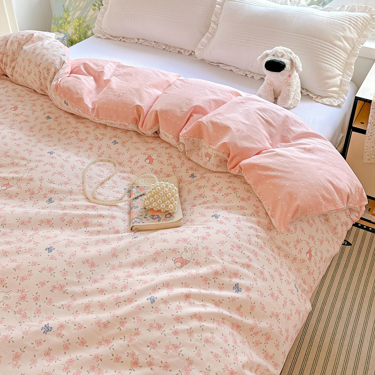 91家纺网 家纺一手货源 找家纺 （总）恩泽家纺 2026春夏新款全棉12868印花四件套单品系列-单被套-提供买家秀，预留缩水率