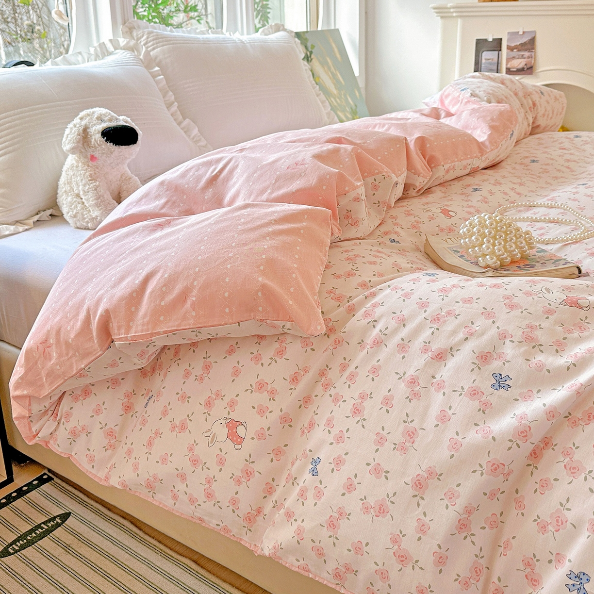 91家纺网 家纺一手货源 找家纺 （总）恩泽家纺 2026春夏新款全棉12868印花四件套单品系列-单被套-提供买家秀，预留缩水率