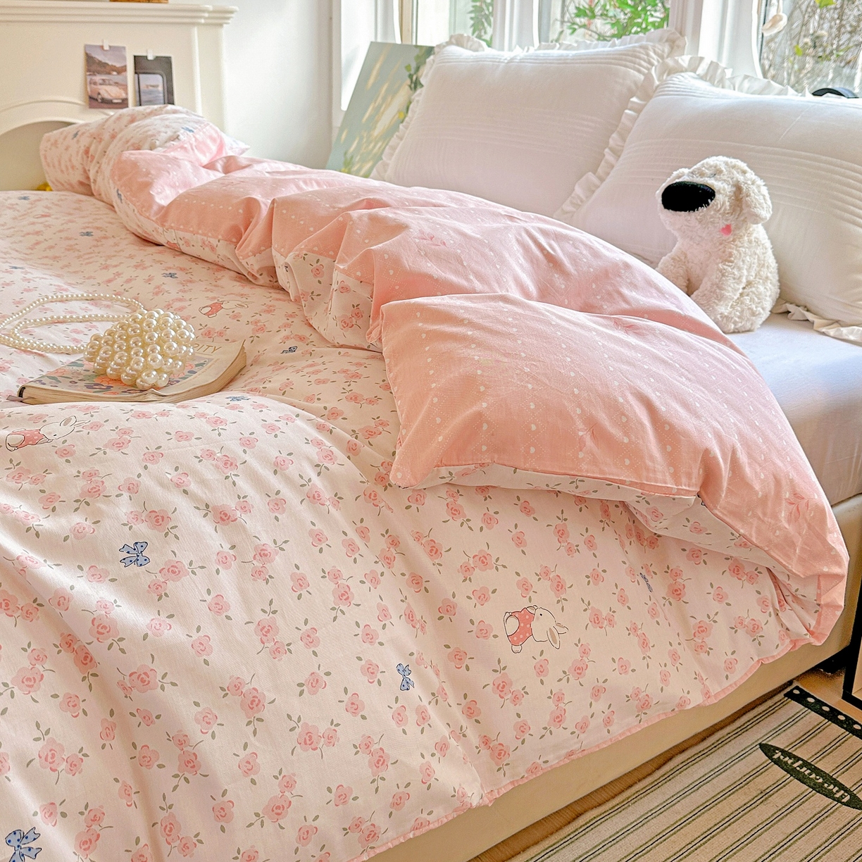 91家纺网 家纺一手货源 找家纺 （总）恩泽家纺 2026春夏新款全棉12868印花四件套单品系列-单被套-提供买家秀，预留缩水率