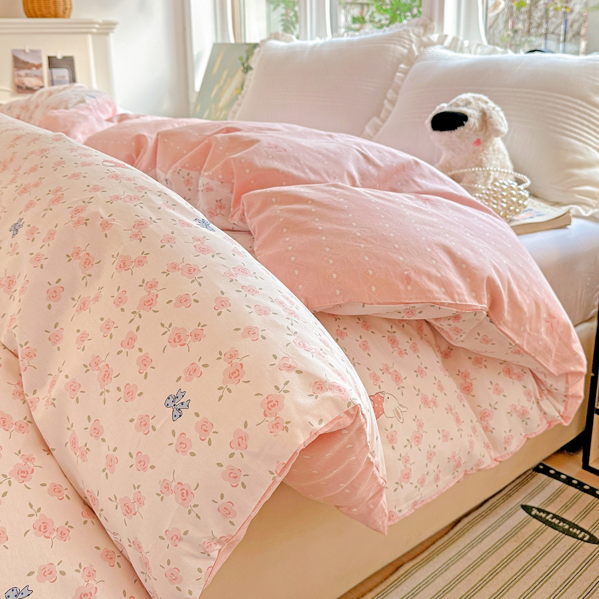 91家纺网 家纺一手货源 找家纺 （总）恩泽家纺 2026春夏新款全棉12868印花四件套单品系列-单被套-提供买家秀，预留缩水率