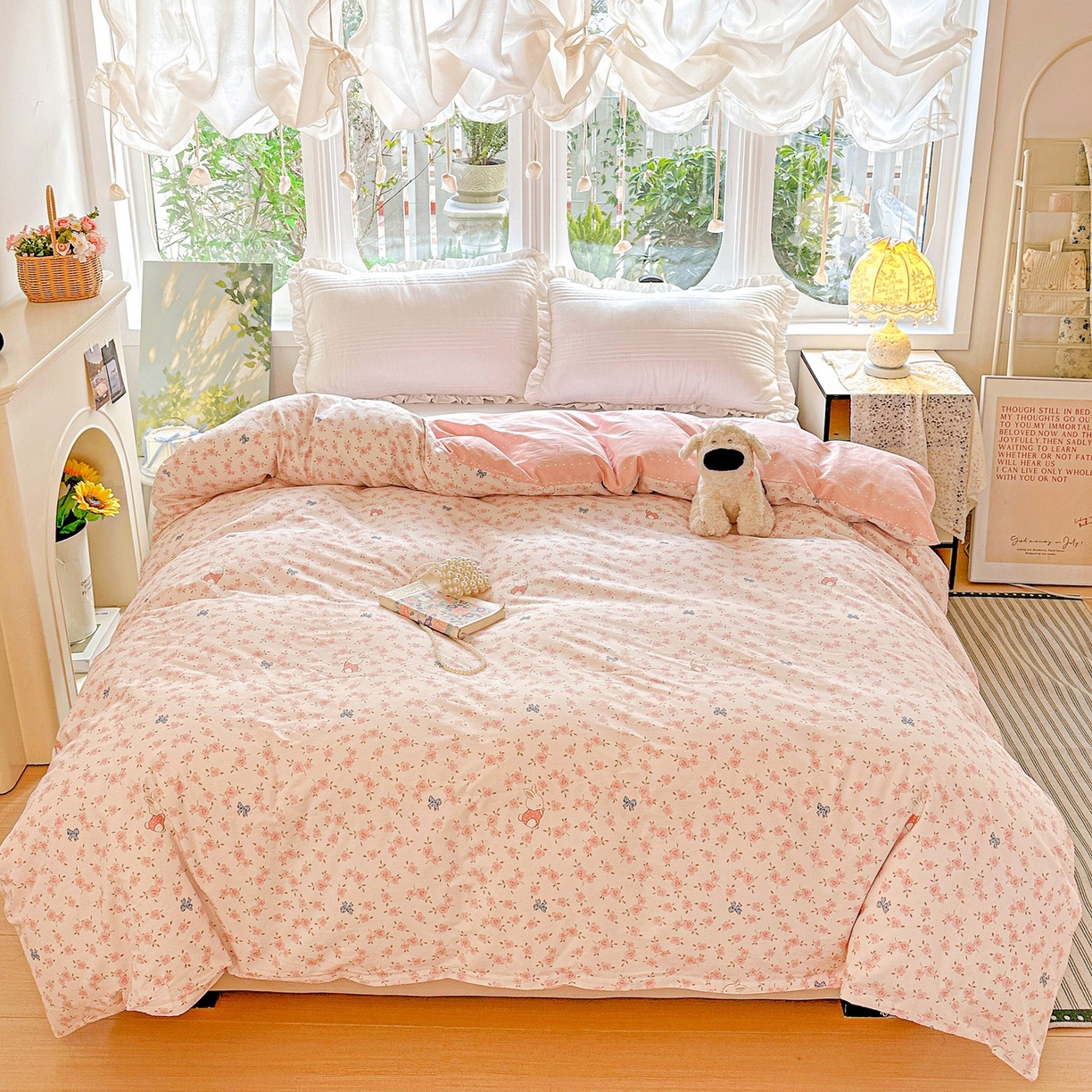 91家纺网 家纺一手货源 找家纺 （总）恩泽家纺 2026春夏新款全棉12868印花四件套单品系列-单被套-提供买家秀，预留缩水率