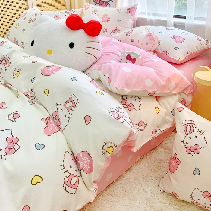 91家纺网 家纺一手货源 找家纺 （总）朵希曼 2026新款正版授权全棉纯棉三丽鸥系列四件套