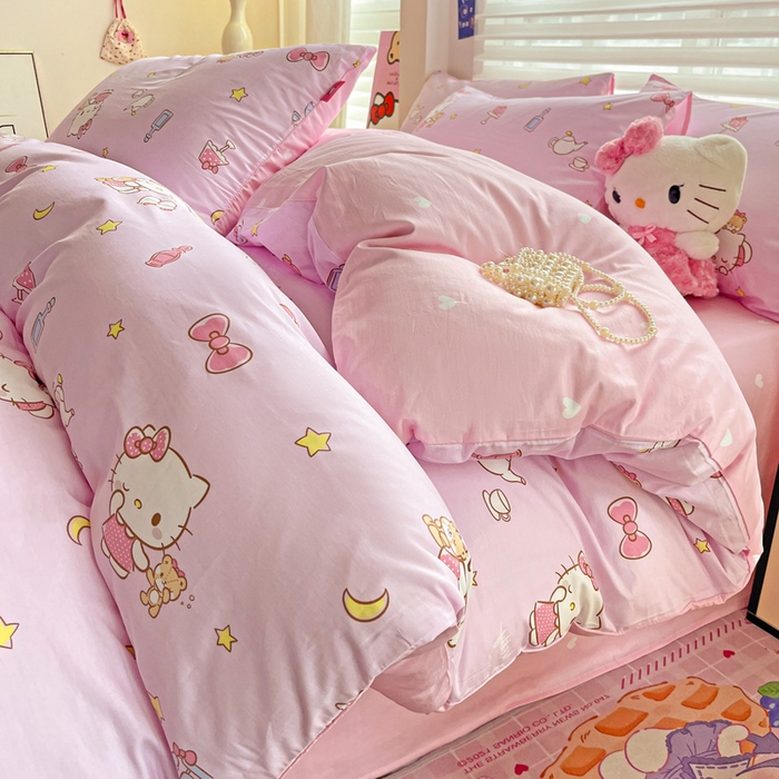 91家纺网 家纺一手货源 找家纺 （总）朵希曼 2026新款正版授权全棉纯棉三丽鸥系列四件套