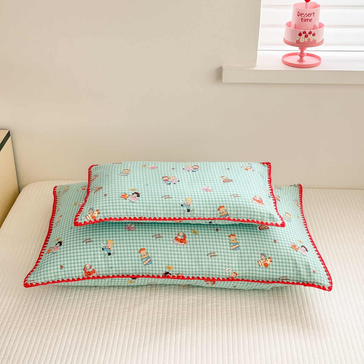 91家纺网 家纺一手货源 找家纺 呗旺鹿 2026新款A类全棉纯棉双层纱儿童枕头套纯棉枕芯内胆套 美漫女孩